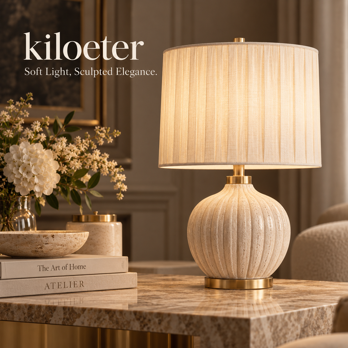 kiloeter® Sculpted Glow Table Lamp A Softer Way to Style Your Home