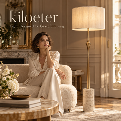 kiloeter® Modern Arc Floor Lamp – Elegant Light for Refined Living