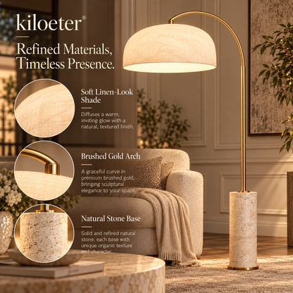 kiloeter® Living room floor lamp – Warm Light, Timeless Elegance
