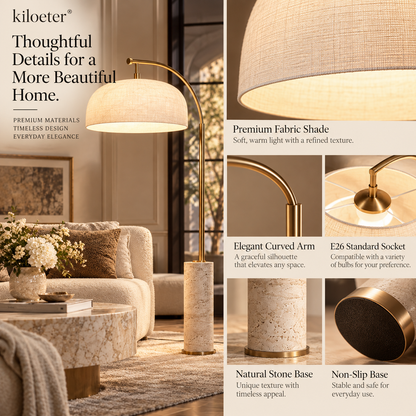 kiloeter® Living room floor lamp – Warm Light, Timeless Elegance