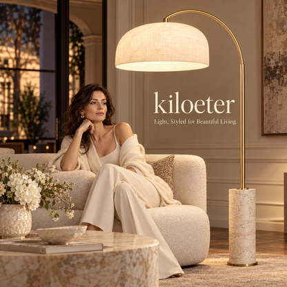 kiloeter® Living room floor lamp – Warm Light, Timeless Elegance