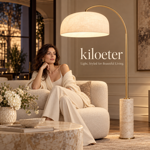 kiloeter® Living room floor lamp – Warm Light, Timeless Elegance